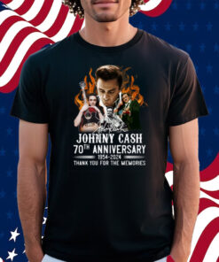 Johnny Cash 70th Anniversary 1954-2024 Thank You For The Memories Shirt