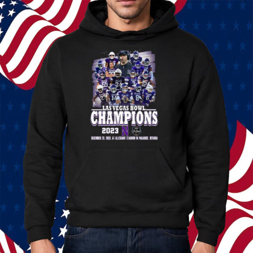 Las Vegas Bowl Champions 2023 Northwestern December 23, 2023 AT Allegiant Stadium In Paradise, Nevada Shirt Hoodie