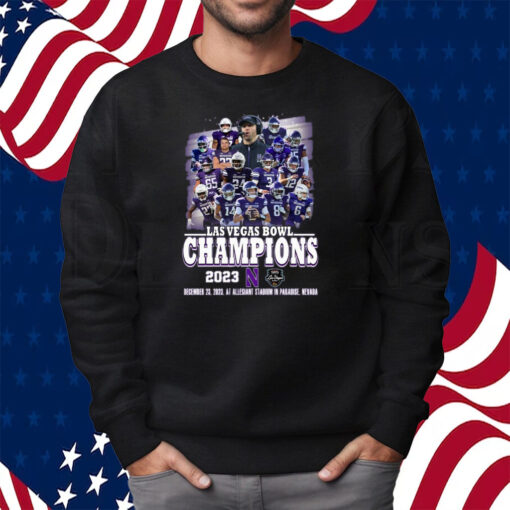 Las Vegas Bowl Champions 2023 Northwestern December 23, 2023 AT Allegiant Stadium In Paradise, Nevada Shirt Sweatshirt