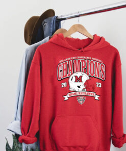 Miami University Redhawks 2023 Mac Football Conference Champions Shirt Hoodie