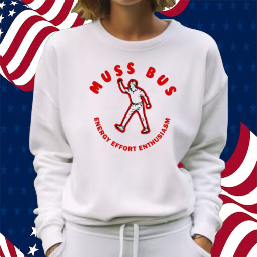 Nicole Musselman Wearing Muss Bus Energy Effort Enthusiasm Shirt Sweatshirt
