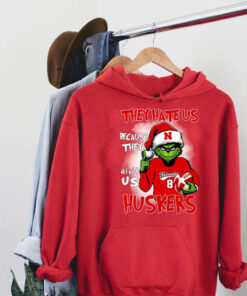 They Hate Us Because They Ain’t Us Huskers Grinch Shirt Hoodie