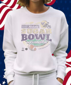 WASHINGTON HUSKIES 2024 CFP SUGAR BOWL OFF-WHITE SCRUM SHIRT SWEATSHIRT