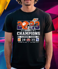 2023 Gator Bowl Champions Clemson Tigers 38 – 35 Kentucky Wildcats December 29 2023 Tiaa Bank Field T-Shirt