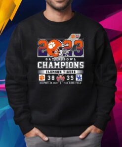 2023 Gator Bowl Champions Clemson Tigers 38 – 35 Kentucky Wildcats December 29 2023 Tiaa Bank Field T-Shirt Sweatshirt