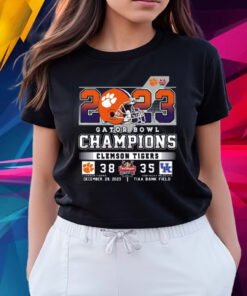 2023 Gator Bowl Champions Clemson Tigers 38 – 35 Kentucky Wildcats December 29 2023 Tiaa Bank Field T-Shirts