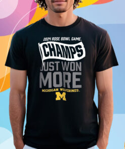 Michigan Wolverines Jordan Brand College Football Playoff 2024 Rose Bowl Champions Locker Room Shirt