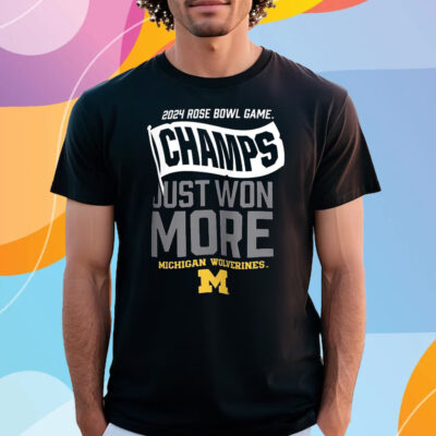 Michigan Wolverines Jordan Brand College Football Playoff 2024 Rose Bowl Champions Locker Room Shirt