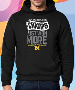 Michigan Wolverines Jordan Brand College Football Playoff 2024 Rose Bowl Champions Locker Room Shirt Hoodie