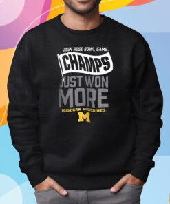 Michigan Wolverines Jordan Brand College Football Playoff 2024 Rose Bowl Champions Locker Room Shirt Sweatshirt