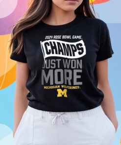 Michigan Wolverines Jordan Brand College Football Playoff 2024 Rose Bowl Champions Locker Room Shirts