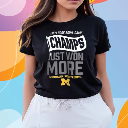 Michigan Wolverines Jordan Brand College Football Playoff 2024 Rose Bowl Champions Locker Room Shirts