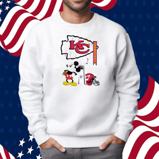 Mickey Mouse Kansas City Chiefs Champions Trophy Shirt Sweatshirt