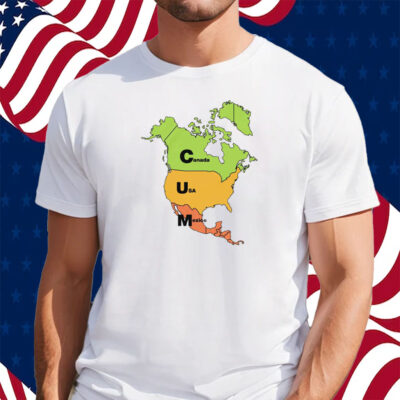 Cum Map Canada Usa And Mexico T-Shirt