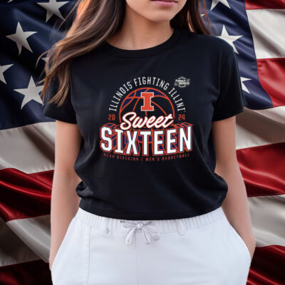 Illinois Fighting Illini 2024 Ncaa Tournament March Madness Sweet Sixteen Defensive Stance Shirts