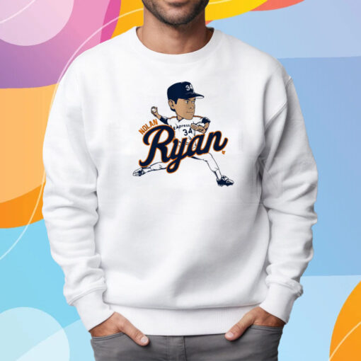 Nolan Ryan Caricature T-Shirt Sweatshirt