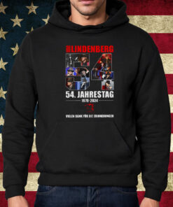 Udo Lindenberg 54 Jahrestag 1970-2024 Vielen Dank Fur Die Erinnerungen Shirt Hoodie