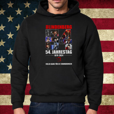Udo Lindenberg 54 Jahrestag 1970-2024 Vielen Dank Fur Die Erinnerungen Shirt Hoodie