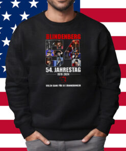 Udo Lindenberg 54 Jahrestag 1970-2024 Vielen Dank Fur Die Erinnerungen Shirt Sweatshirt