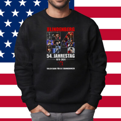 Udo Lindenberg 54 Jahrestag 1970-2024 Vielen Dank Fur Die Erinnerungen Shirt Sweatshirt