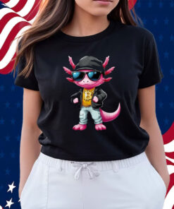 Cool Axolotl Hodler Sunglasses Neckless Bitcoin Bitcoin Shirt