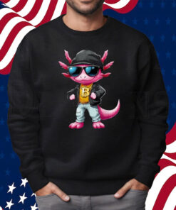 Cool Axolotl Hodler Sunglasses Neckless Bitcoin Bitcoin Shirt