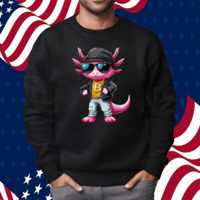 Cool Axolotl Hodler Sunglasses Neckless Bitcoin Bitcoin Shirt