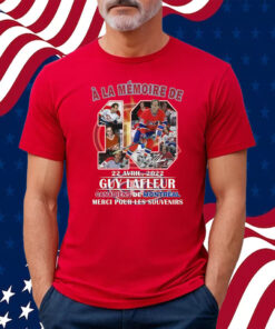 A La Memoire De 22 Avril 2022 Guy Lafleur Canadiens De Montreal Merci Pour Les Souvenirs T-Shirt