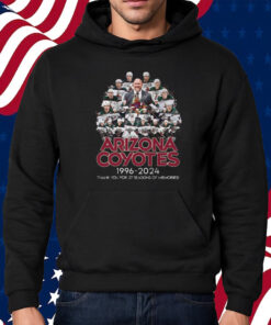 Arizona Coyotes 1996-2024 Thank You For 27 Seasons Of Memories Shirt Hoodie