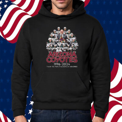 Arizona Coyotes 1996-2024 Thank You For 27 Seasons Of Memories Shirt Hoodie