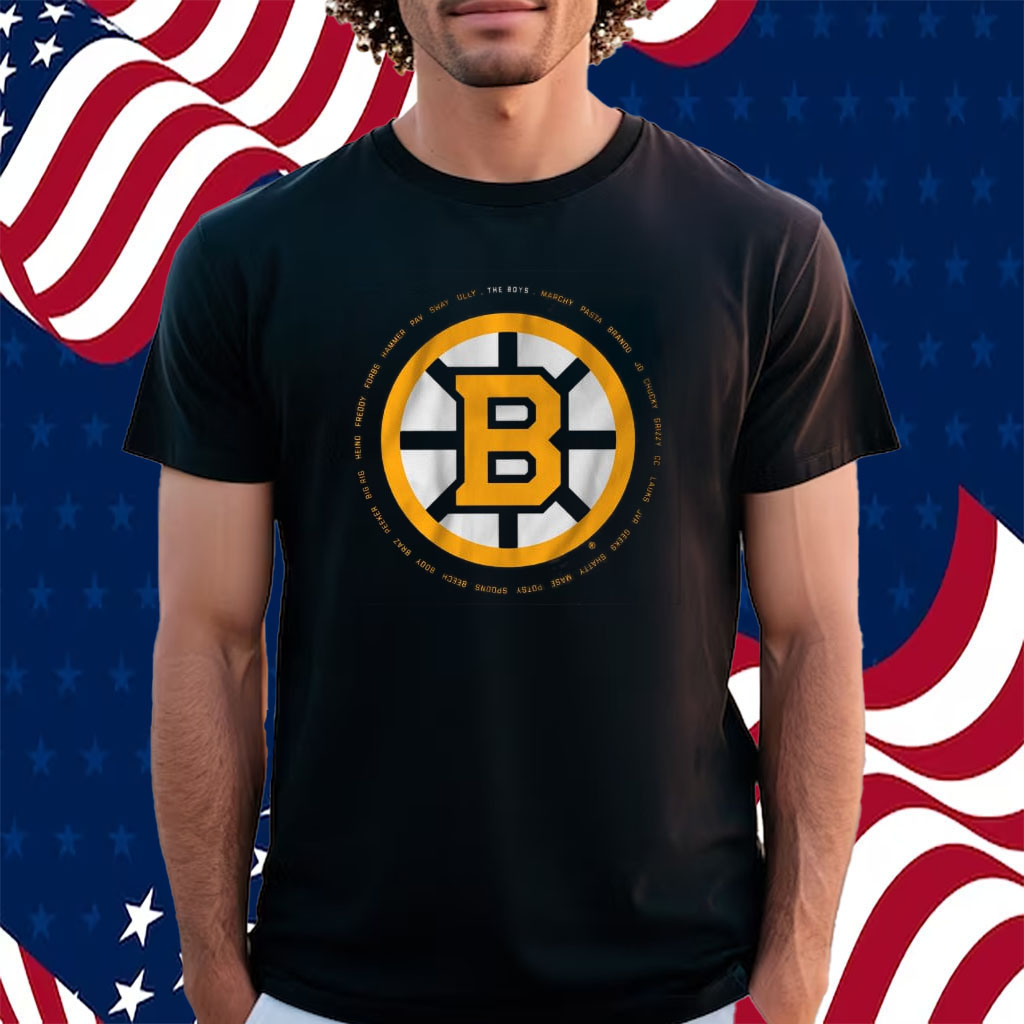 Bruins The Boys Marchy Pasta Brando Jo Chucky Grizzy Circle Shirt