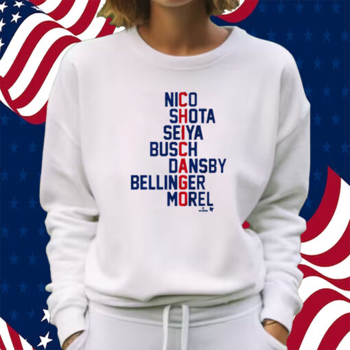 Chicago Names 2024 Nico Shota Seiya Busch Shirt Sweatshirt