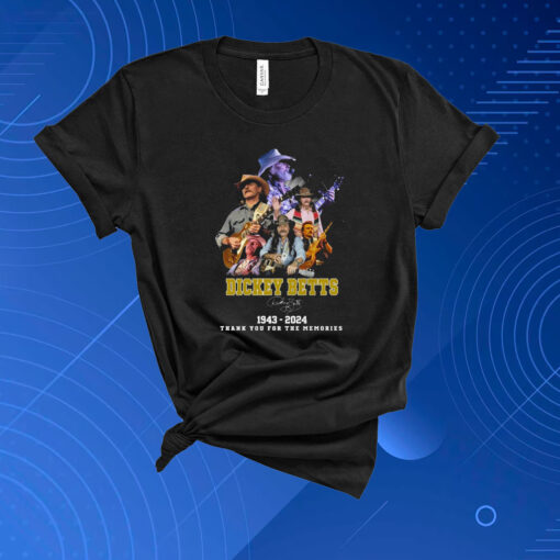 Dickey Betts 1943-2024 Thank You For The Memories T-Shirt