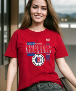 La Clippers 2024 Pacific Division Champions Locker Room Shirts