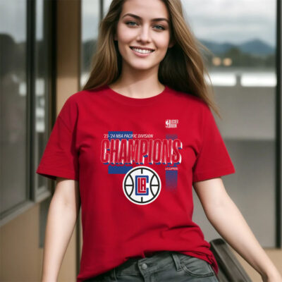 La Clippers 2024 Pacific Division Champions Locker Room Shirts