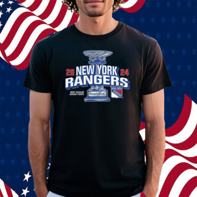 New York Rangers Fanatics Branded 2024 Presidents’ Trophy T-Shirt