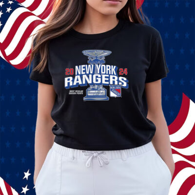 New York Rangers Fanatics Branded 2024 Presidents’ Trophy T-Shirts