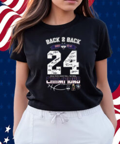 Uconn Huskies Back 2 Back 2024 National Champions Shirts