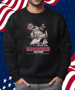 Washington Nationals Thank You Stephen Strasburg 2010-2022 Thank You For The Memories Shirt Sweatshirt
