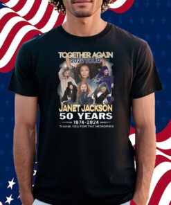 Together Again 2024 Tour Janet Jackson 50 Years 1974-2024 Thank You For The Memories Shirt