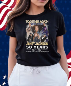 Together Again 2024 Tour Janet Jackson 50 Years 1974-2024 Thank You For The Memories Shirts