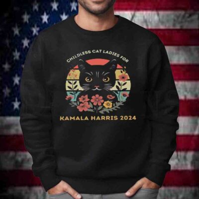 Childless Cat Ladies for Kamala Harris 2024 Tee Shirts