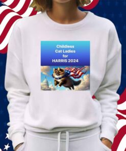 Childless For Cat Ladies For Harris 2024 T-Shirts