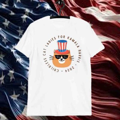 Cool Cat Lady For Kamala Shirt, Kamala Harris 2024 Shirt