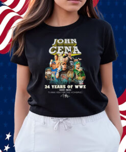 John Cena 24 Years Of WWE 2001-2025 Thank You For The Memories Shirt