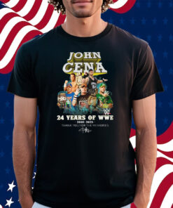 John Cena 24 Years Of WWE 2001-2025 Thank You For The Memories Shirt