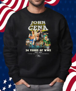 John Cena 24 Years Of WWE 2001-2025 Thank You For The Memories Shirt