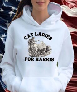 Kamala Harris Cat Lady Tshirt 2024 Presidential Race Vote Blue Madam President Kamala Harris Shirt
