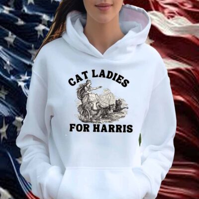 Kamala Harris Cat Lady Tshirt 2024 Presidential Race Vote Blue Madam President Kamala Harris Shirt