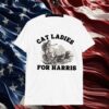 Kamala Harris Cat Lady Tshirt 2024 Presidential Race Vote Blue Madam President Kamala Harris Shirt